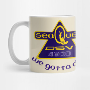 SeaQuest Show Logo with Podcast Catchphrase Mug