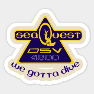 SeaQuest Show Logo with Podcast Catchphrase Sticker