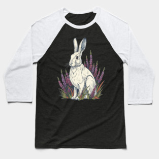 Mountain Hare with Pale Heather Blooms Baseball T-Shirt