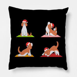 Beagle Makes Yoga Funny Dogs In Yoga Poses For Christmas Pillow