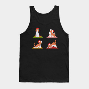Beagle Makes Yoga Funny Dogs In Yoga Poses For Christmas Tank Top