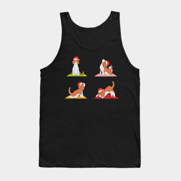 Beagle Makes Yoga Funny Dogs In Yoga Poses For Christmas Tank Top by yangho