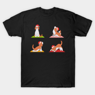 Beagle Makes Yoga Funny Dogs In Yoga Poses For Christmas T-Shirt