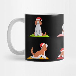 Beagle Makes Yoga Funny Dogs In Yoga Poses For Christmas Mug