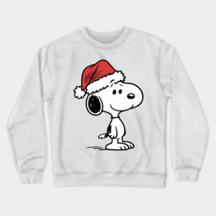 Snoopy-Christmas-Santa-Hat Crewneck Sweatshirt
