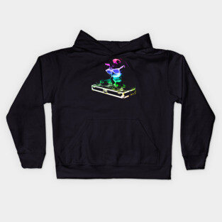 HOUSE CAT (Rainbow DJ Kitty) Kids Hoodie