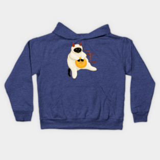 I lub Debiled Egg cat Kids Hoodie