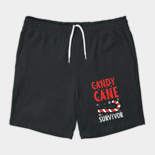 Candy Cane Survivor with Snowflakes Shorts