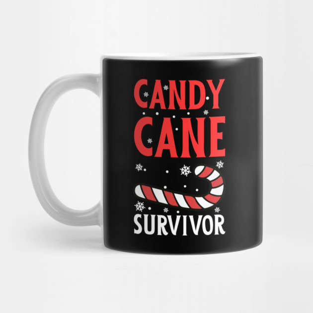 Candy Cane Survivor with Snowflakes by Creatifly Graphic Tees