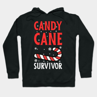 Candy Cane Survivor with Snowflakes Hoodie