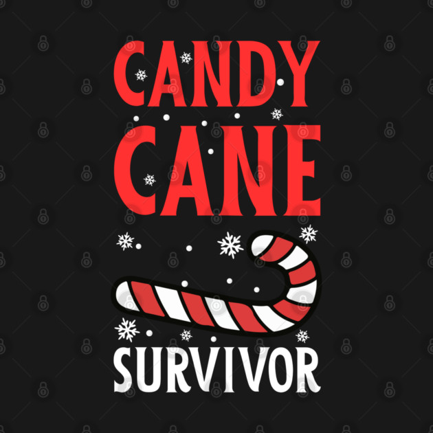 Candy Cane Survivor with Snowflakes by Creatifly Graphic Tees