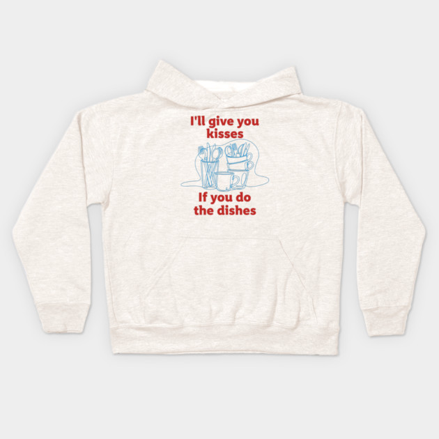 Funny Dish Duty Kids Hoodie by enrynz