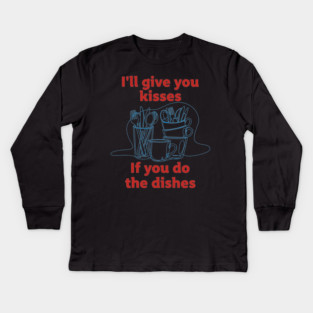 Funny Dish Duty Kids Long Sleeve T-Shirt