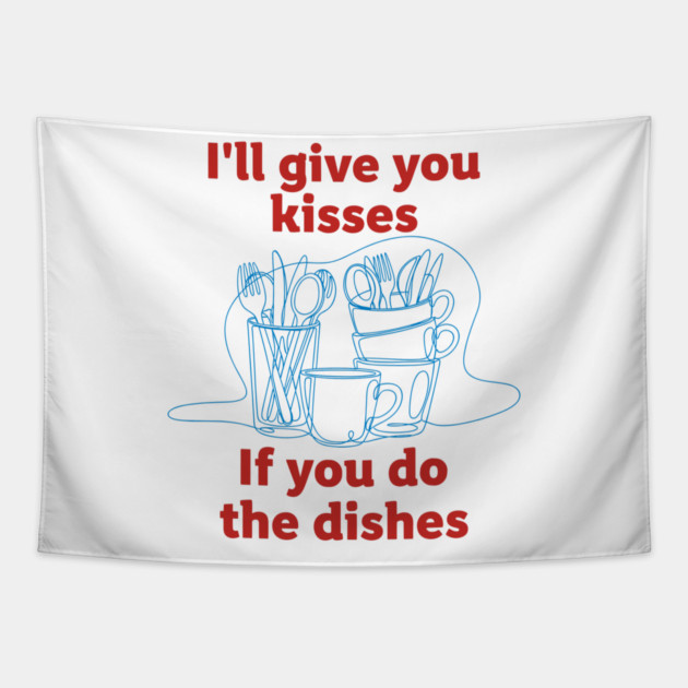 Funny Dish Duty Tapestry by enrynz