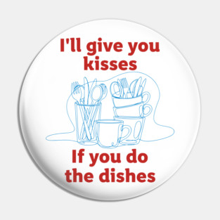 Funny Dish Duty Pin