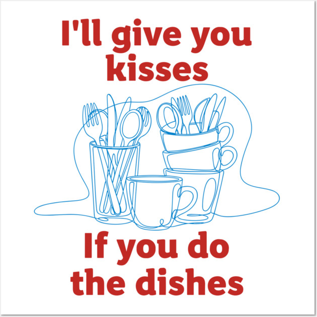 Funny Dish Duty Wall Art by Digironin