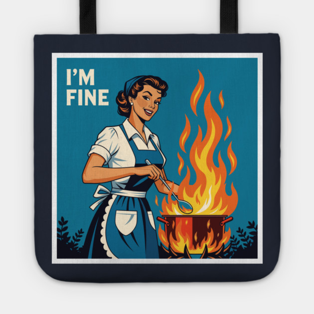 Sarcastic Housewife Burning Dinner Tote by enrynz