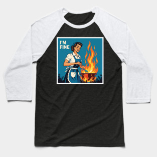 Sarcastic Housewife Burning Dinner Baseball T-Shirt