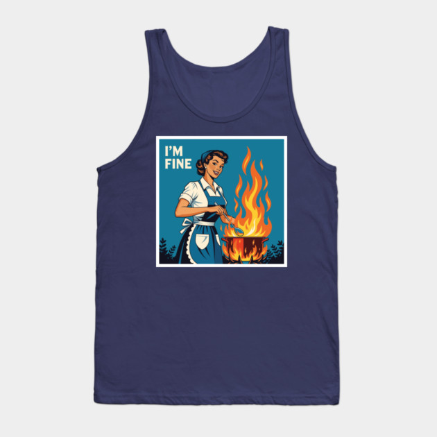 Sarcastic Housewife Burning Dinner Tank Top by enrynz