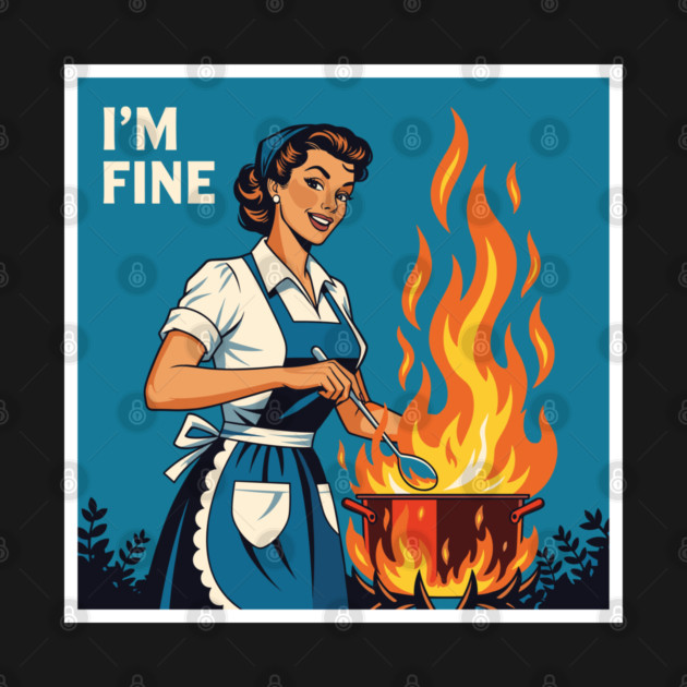 Sarcastic Housewife Burning Dinner by enrynz