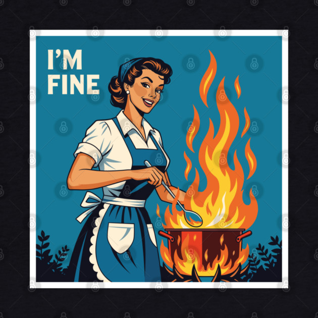 Sarcastic Housewife Burning Dinner by Digironin