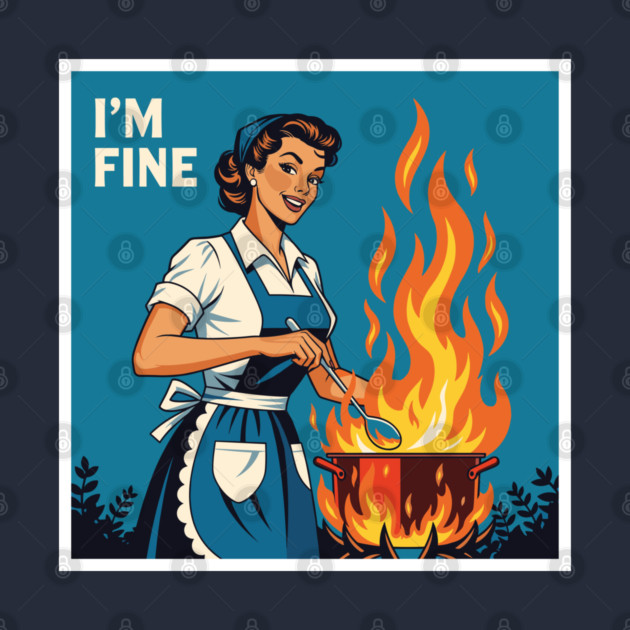 Sarcastic Housewife Burning Dinner by enrynz