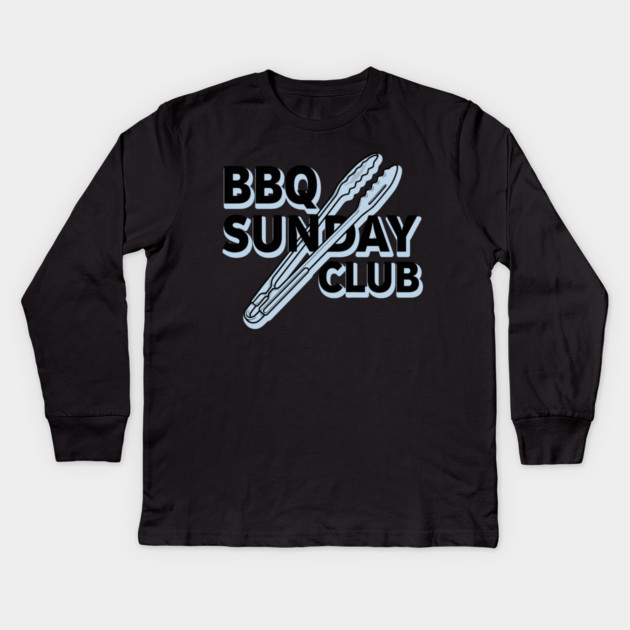 Sizzling BBQ Sunday Club Kids Long Sleeve T-Shirt by enrynz