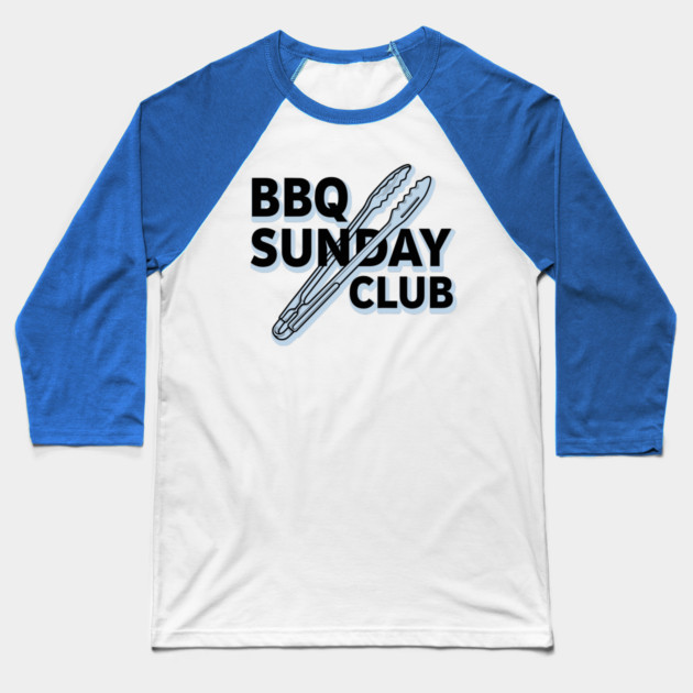Sizzling BBQ Sunday Club Baseball T-Shirt by Digironin