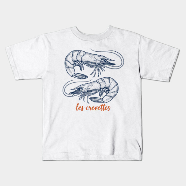 Les Crevettes Kids T-Shirt by enrynz