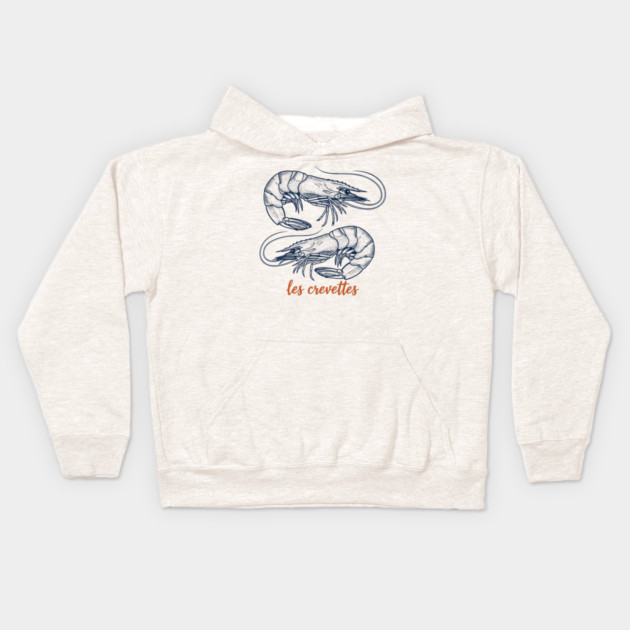 Les Crevettes Kids Hoodie by enrynz