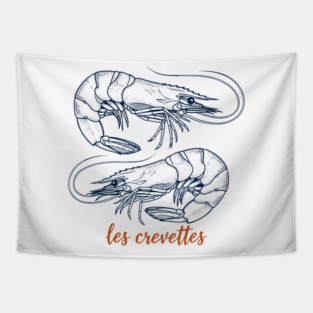 Les Crevettes Tapestry