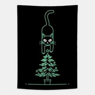Christmas Cat Tapestry