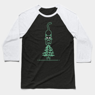Christmas Cat Baseball T-Shirt