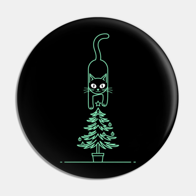 Christmas Cat Pin by CreativeSage