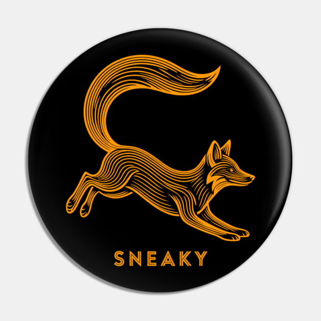Sneaky Fox Pin by CreativeSage