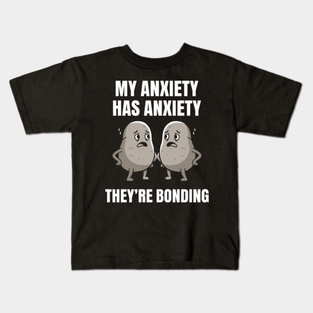 Anxious Anxiety Meme Kids T-Shirt by enrynz