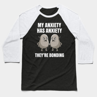 Anxious Anxiety Meme Baseball T-Shirt