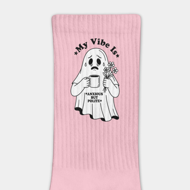 Anxious Ghost: Quirky Halloween Humor by enrynz