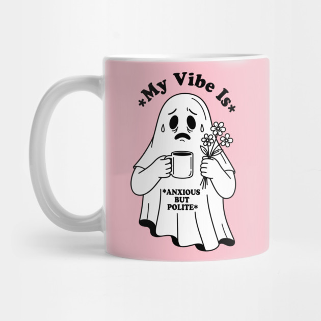 Anxious Ghost: Quirky Halloween Humor by enrynz