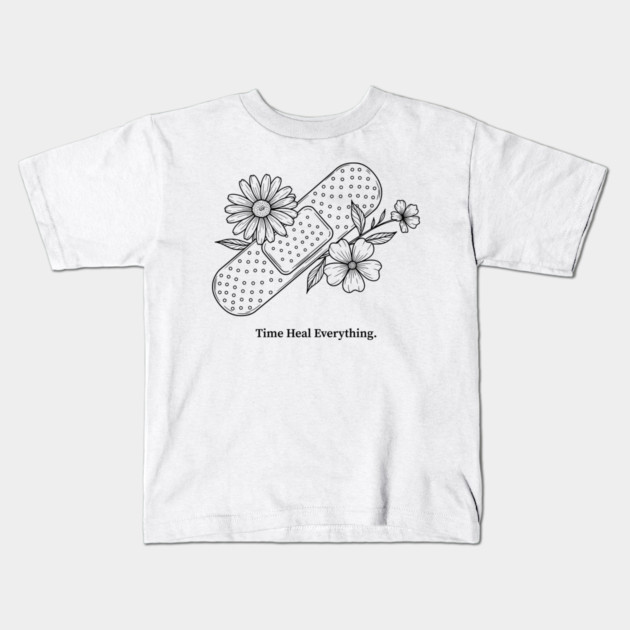 Time Heals Everything Kids T-Shirt by enrynz