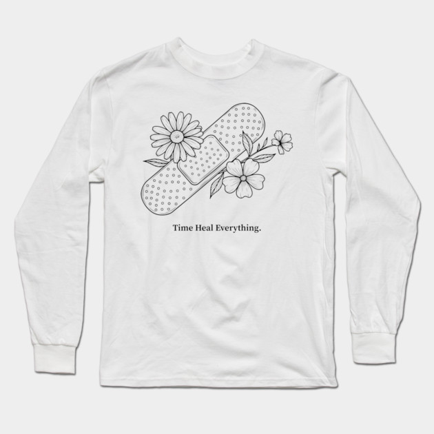 Time Heals Everything Long Sleeve T-Shirt by enrynz