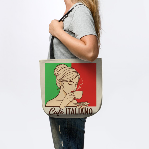 Elegant Italian Woman Sips Steamy Cafè by enrynz