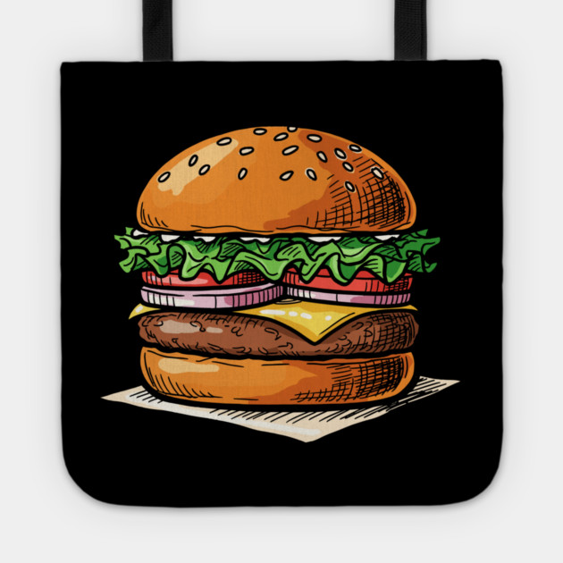 Classic Juicy Cheeseburger Tote by enrynz