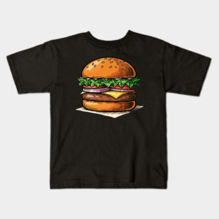 Classic Juicy Cheeseburger Kids T-Shirt