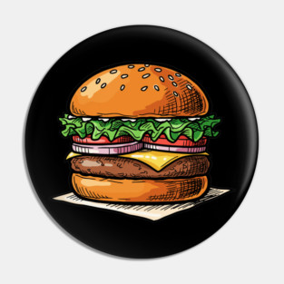 Classic Juicy Cheeseburger Pin