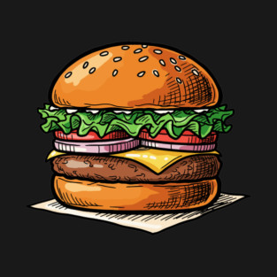 Classic Juicy Cheeseburger T-Shirt
