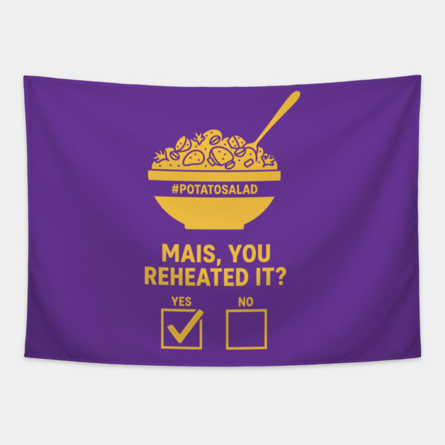 Reheated Potato Salad Meme Tapestry by enrynz