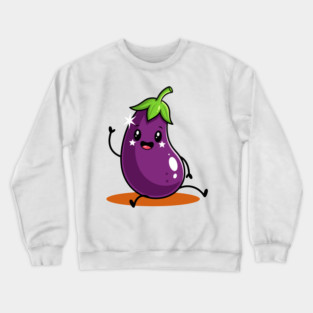 Kawaii Eggplant Crewneck Sweatshirt