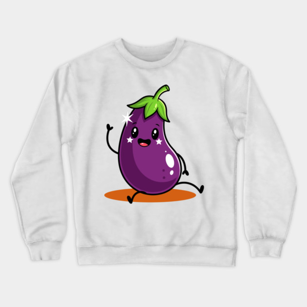 Kawaii Eggplant Crewneck Sweatshirt by enrynz