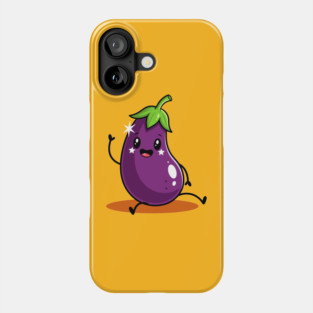 Kawaii Eggplant Phone Case